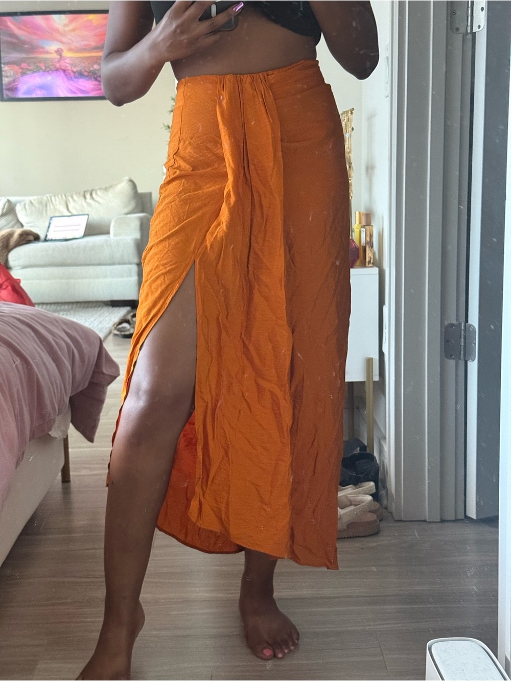 Zara Orange Skirt